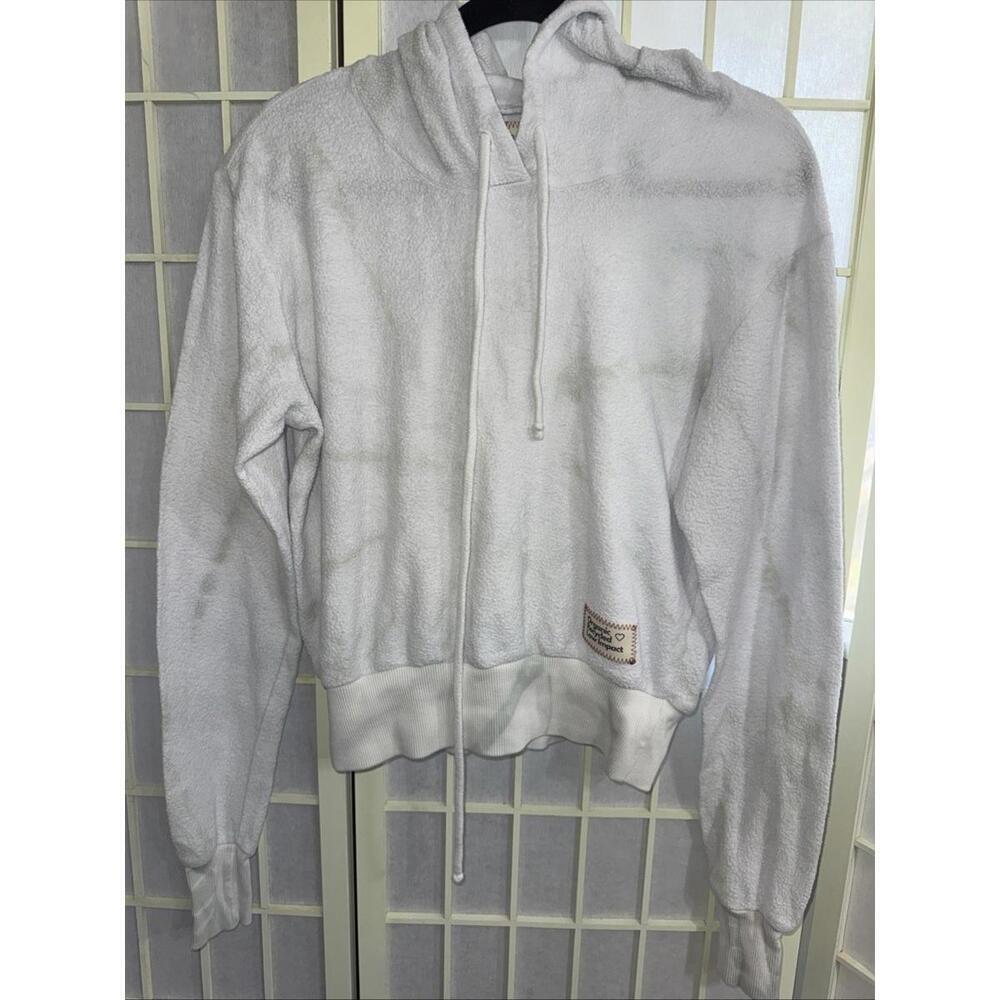 PEOPLE OF LEISURE Minimalist Quiet Organic Hippie Athleisure Gym Basic Hoodie Lg